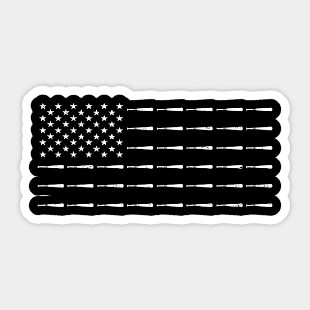 Baseball Player Shirt | 4th Of July US American Flag Gift Sticker by Gawkclothing